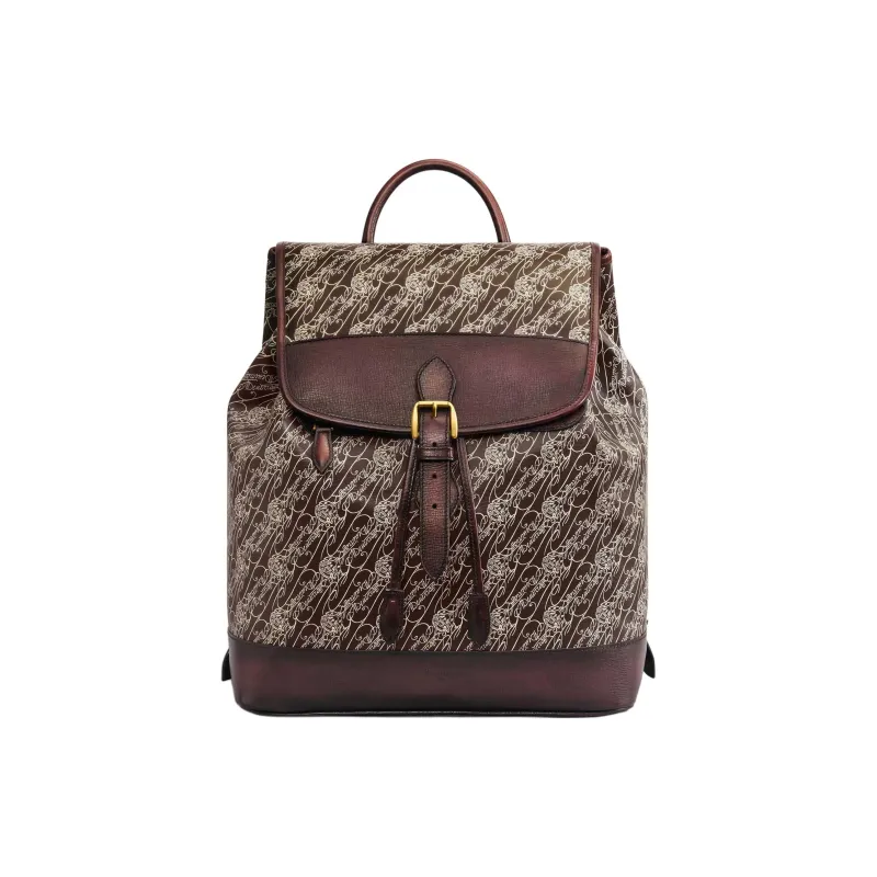 BERLUTI Canvas Backpack Men's Brown-0