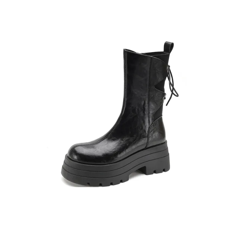 FOXER Ankle Boots High Heel Women's Black-0