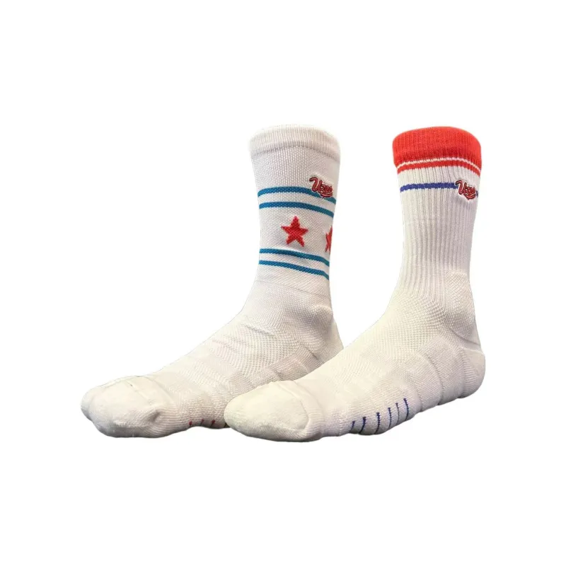UZPO Basketball Socks Unisex 3 Pack Bull White-7