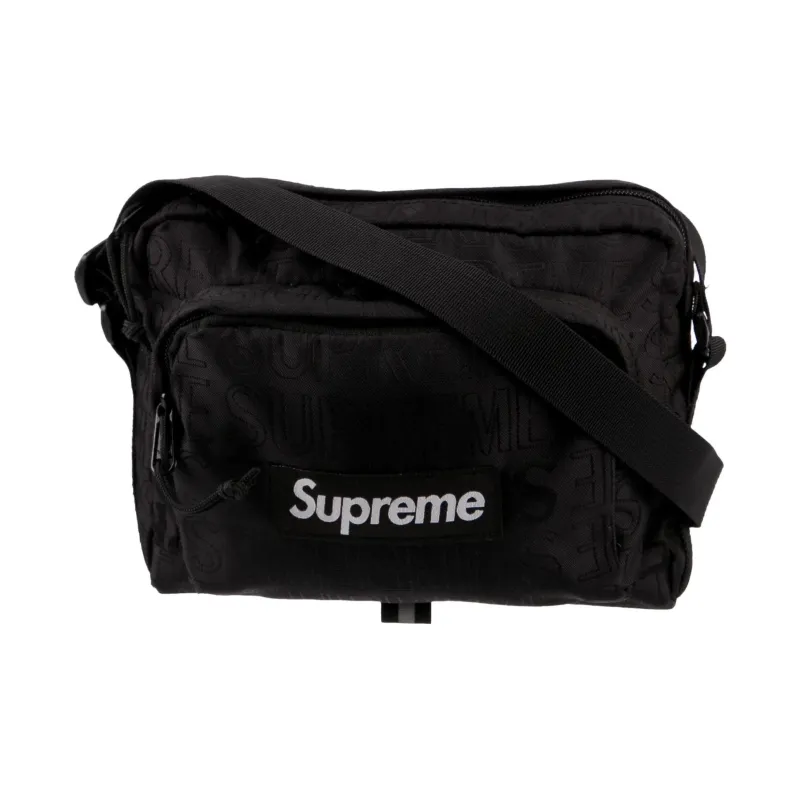 Supreme Nylon Crossbody Bag, Shoulder Bag Regular Unisex Black-3