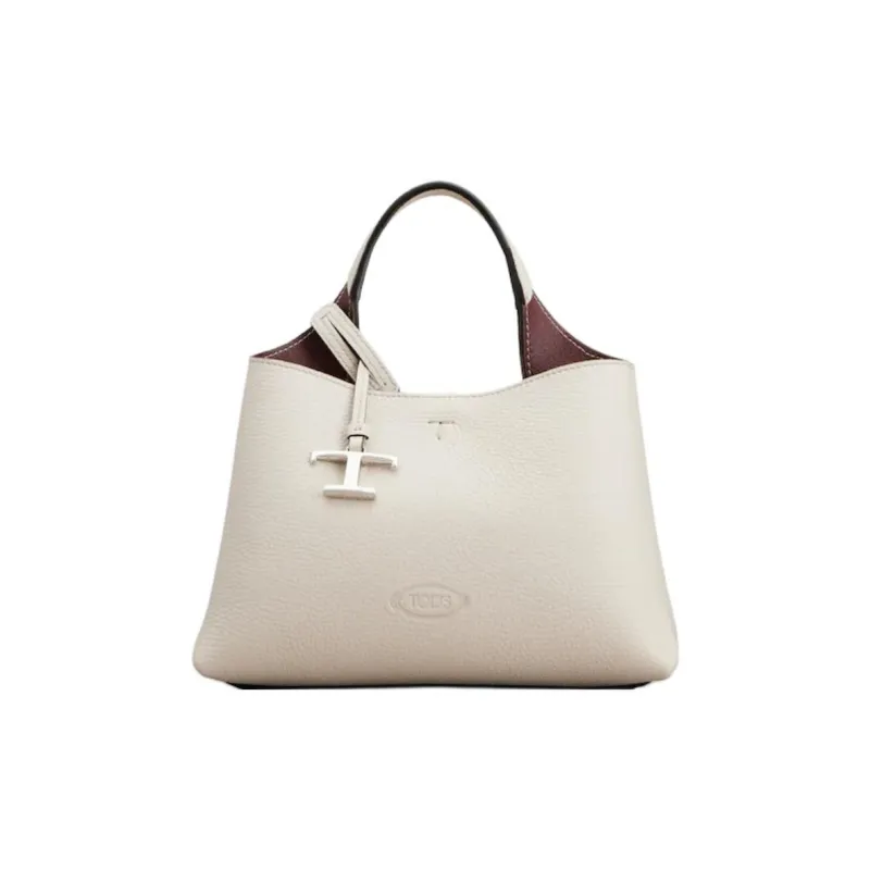 TOD'S Leather Shoulder Bag, Crossbody Bag, Handbag Extra Mini Women's Gray-0