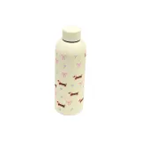 Red Wine Bottle Insulated Cup Ecru Dachshund
