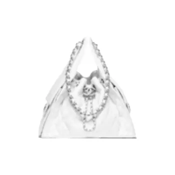 CHANEL Leather Handbag Women's White