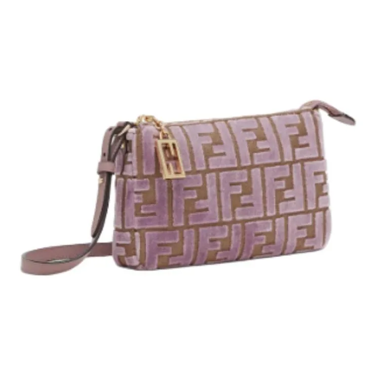 FENDI Velvet Clutch Women's Pink-2