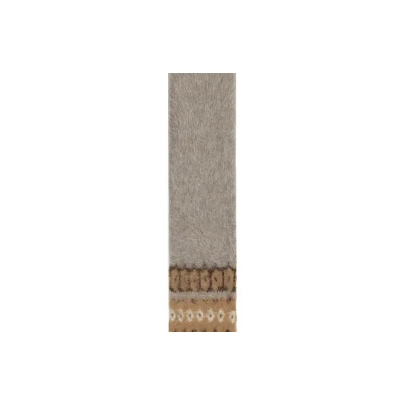 CELINE Scarf In Brushed Fair Isle Alpaca Wool-2