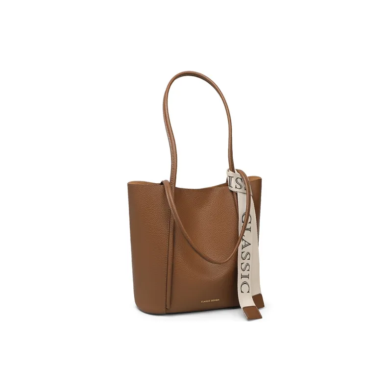 COMELY Cow Leather Bonded Synthetic Leather Shoulder Bag Handbag Tote Medium Size Women's Endorphin-5