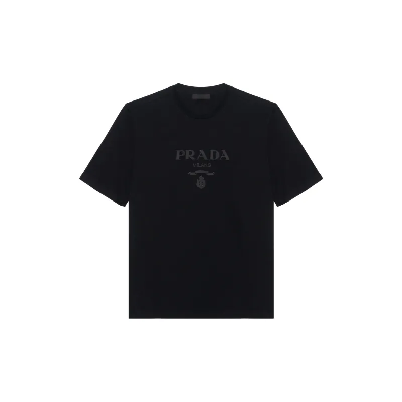 PRADA Logo Printed Short Sleeved T Shirt-0