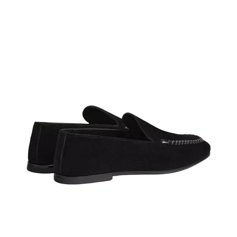 HERMES Loafers Men Black-3