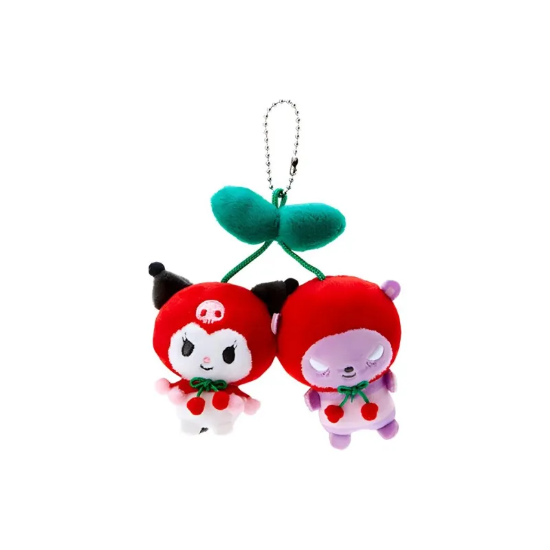 Sanrio Characters Kuromi Cherry Styling Dolls Plush Pendant 10cm Height-0