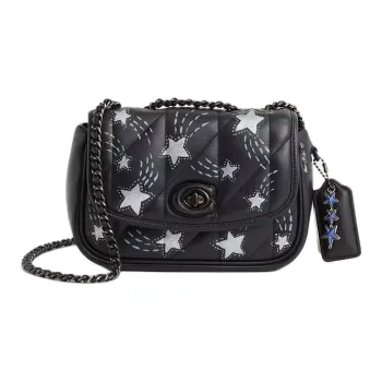COACH Pillow Madison Nappa Soft Leather Shoulder Bag Small Size Women's Black