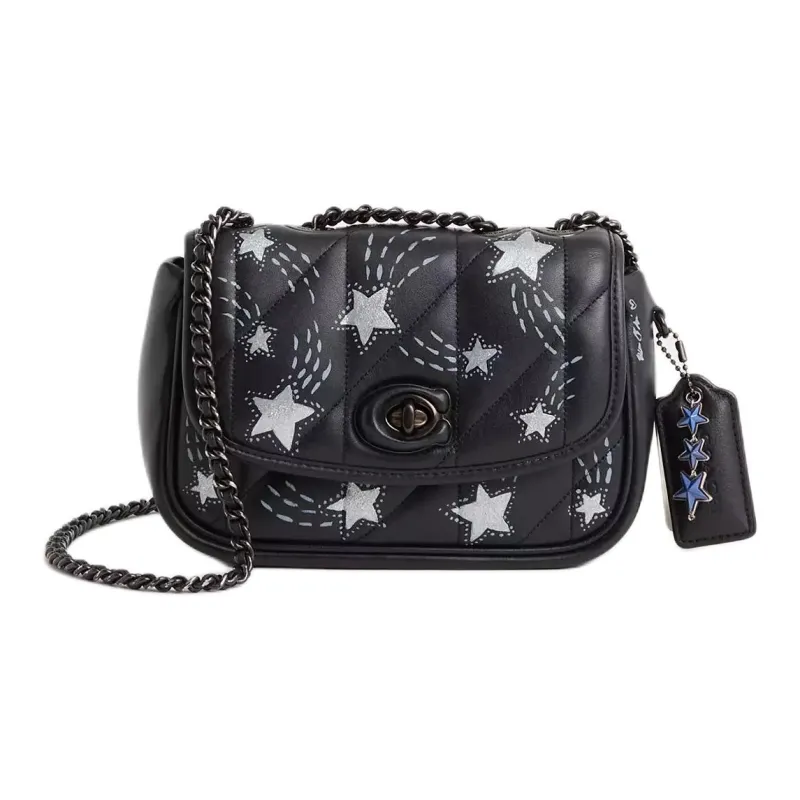 COACH Pillow Madison Nappa Soft Leather Shoulder Bag Small Size Women's Black-0