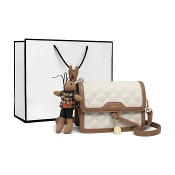 MILLIE'S Cow Leather With Synthetic Leather Shoulder Bag Women's Khaki
