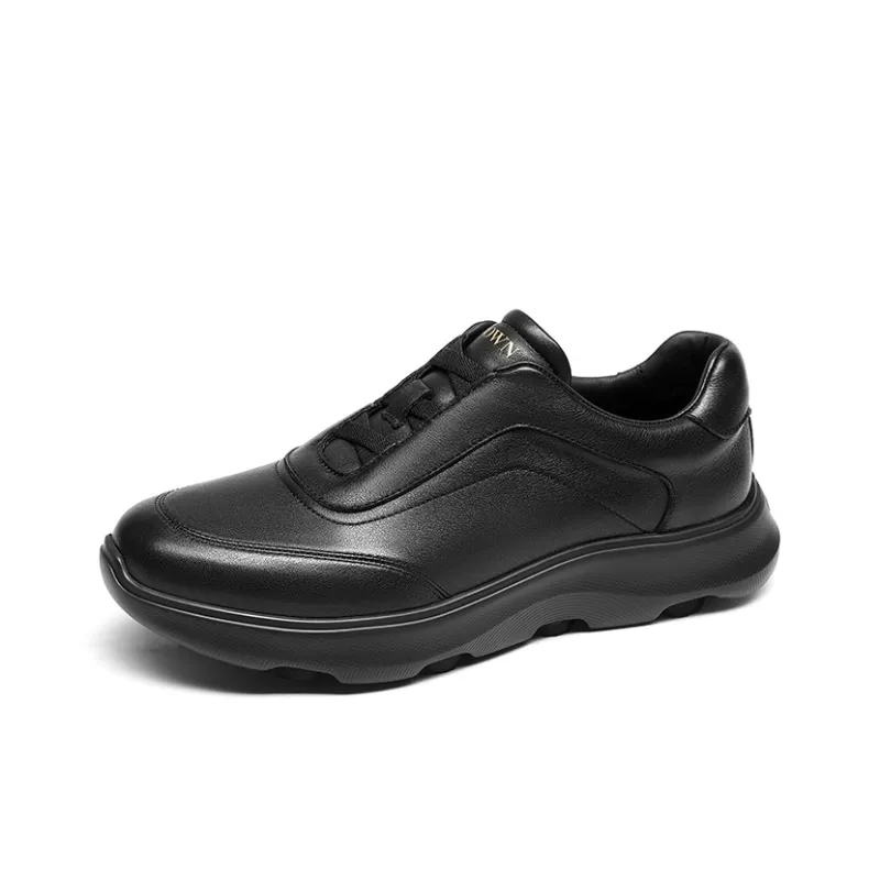 CROWN Men's Casual Shoes Men Low Top Black-1