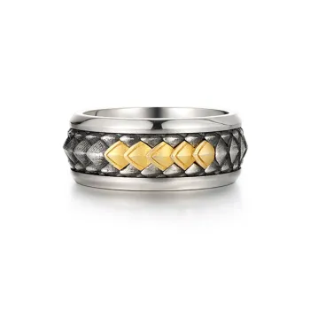 IDEAGEMER S925 Silver Rings Men's