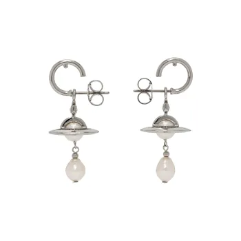 Vivienne Westwood Artificial Pearl, Brass Earrings Women's Silver