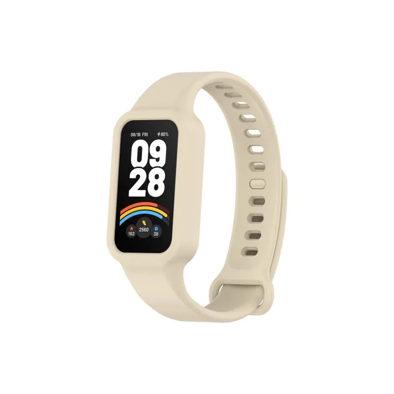 Mr. Strap Watch Band Red Beige Compatibility Silicone Material-5