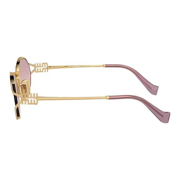 MIU MIU Eyewear Logo-plaque Oval-frame Sunglasses-3