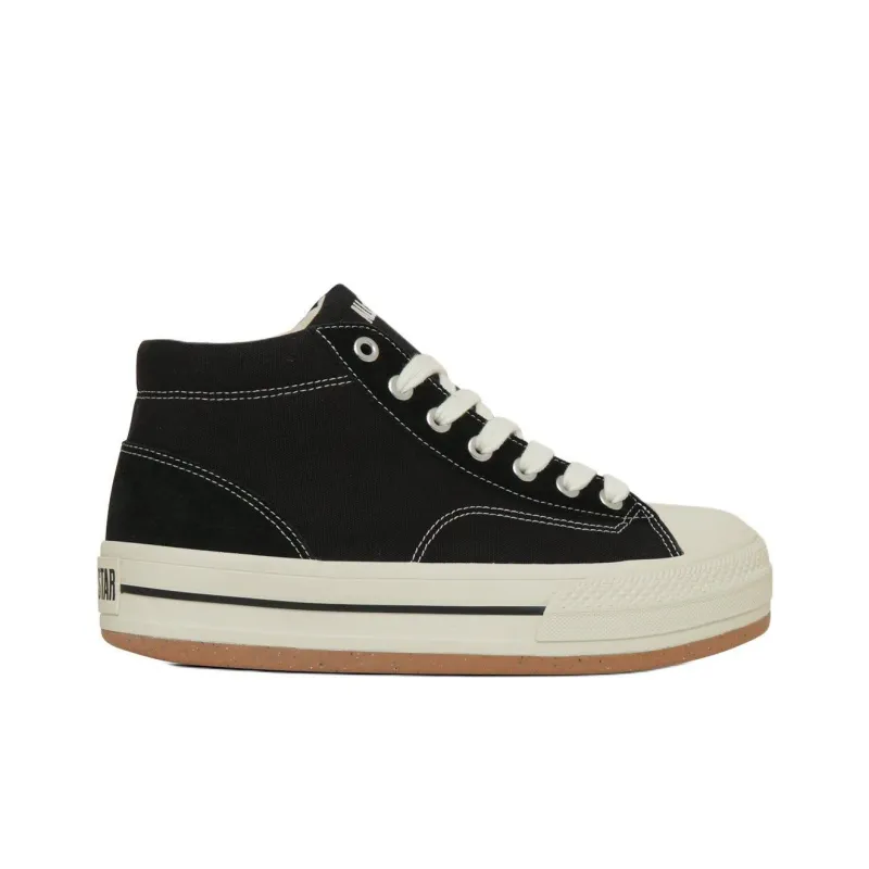 Converse All Star Anti Slip Wear Resistant Mid Top Canvas Shoes Unisex Black-1