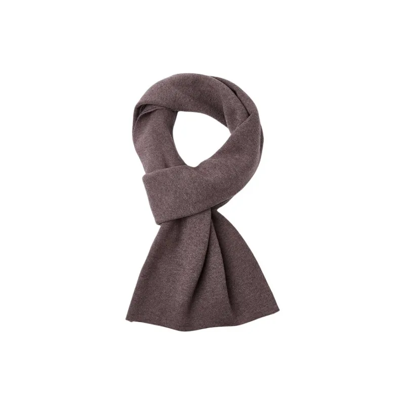 Red Bean 4.2% Wool Knitted Fabric Knit Scarf Men's-11