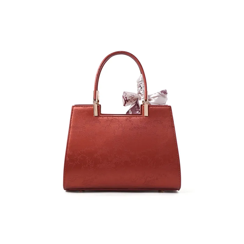 Vigno Synthetic Leather Handbag One Shoulder Crossbody Regular Women's Red-4