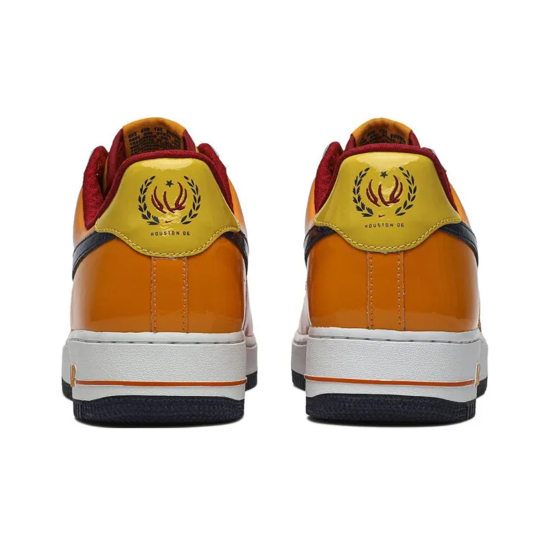 Nike Air Force 1 Slip-Resistant Cushioning Coverage Low-Top Skateboard Shoes Unisex Orange Black-3
