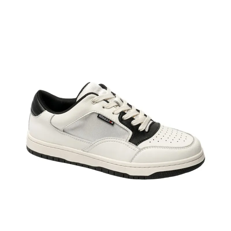 Year By Year Slip Resistant Low Top Skateboard Shoes Men's White-3