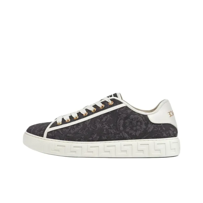 FANSIZHE Barocco Low Top Skateboard Shoes Men's Black-0