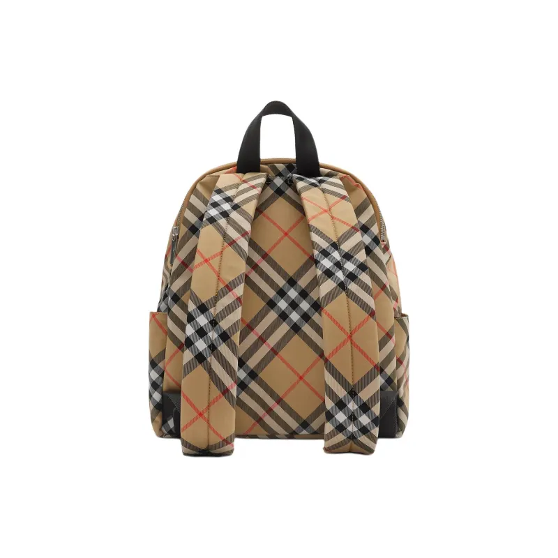 Burberry Polyester Backpack Small Size Men's Sandy Beige-2