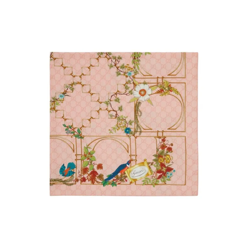 GUCCI Floral Print Scarf-1