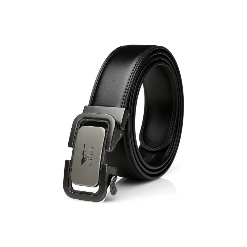 SEPTWOLVES Genuine Leather Automatic Buckle Belt Men's Width 3.5CM-0