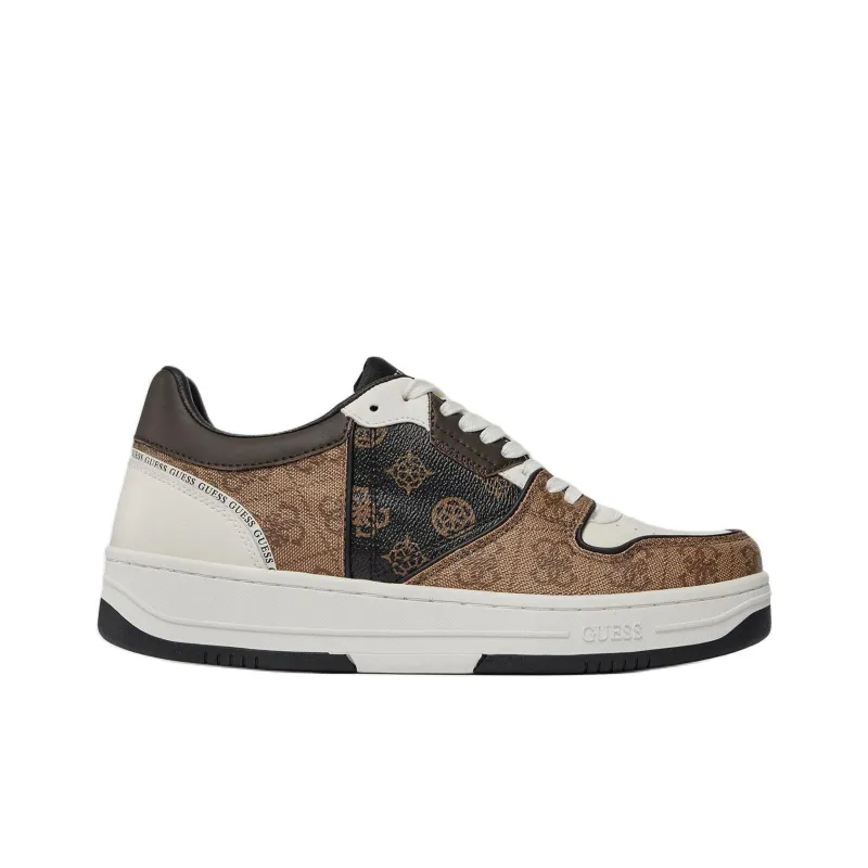 GUESS Low-Top Skateboard Shoes Men's Brown-1