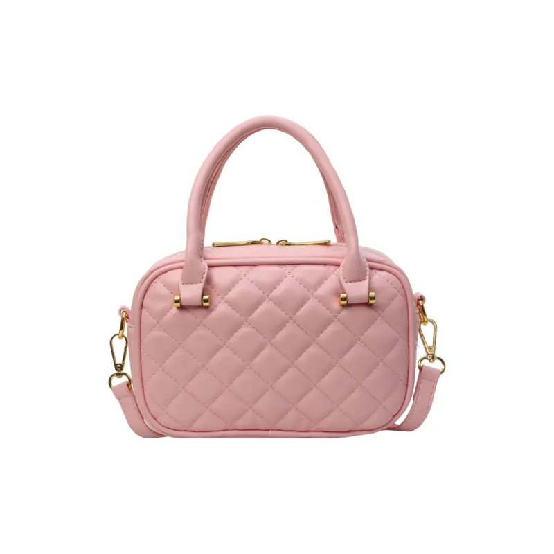 Yalu PU Handbag, Shoulder Bag, Crossbody Bag Regular Women's Ecru/Black/Pink-10