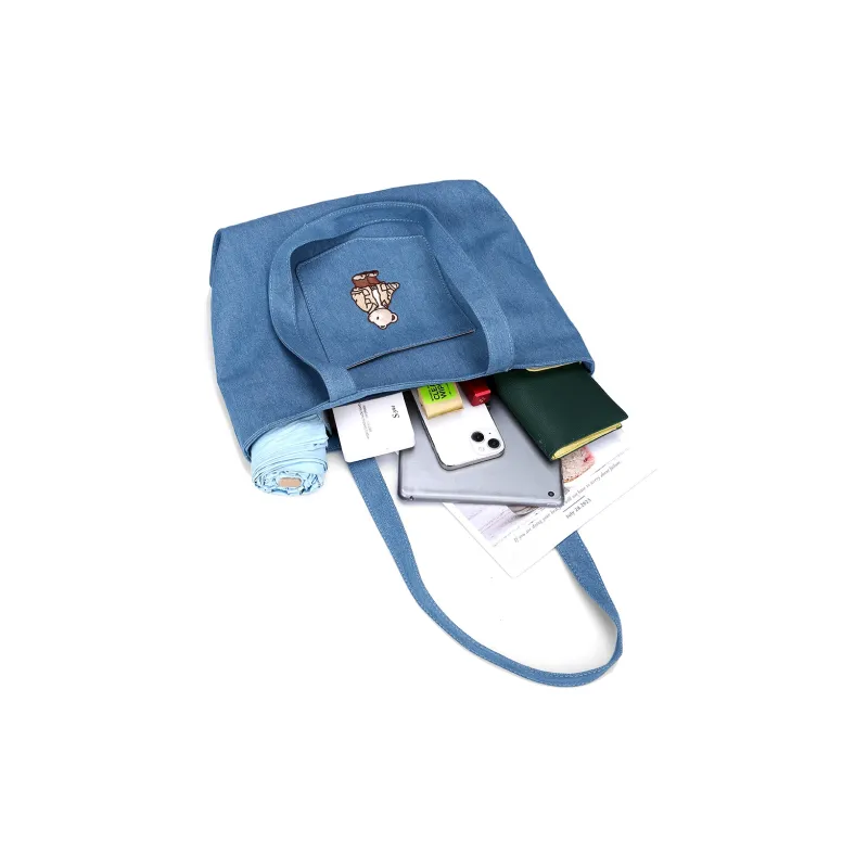 Ceion Keust Denim Shoulder Bag Women's Multicolor-6