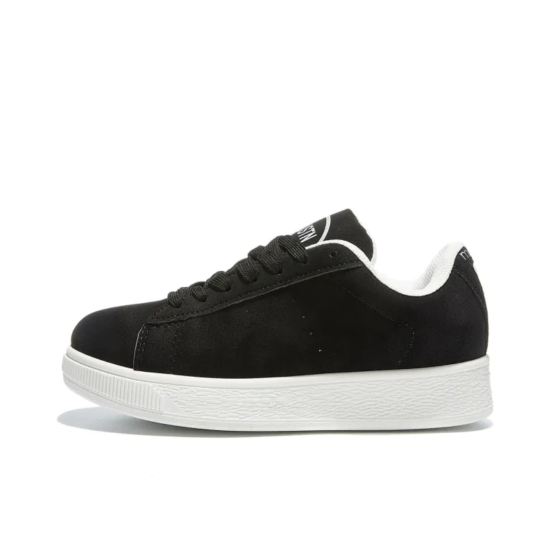 SHUXIAOBEI Slip Resistant, Abrasion Resistant, Lightweight, Height Increasing Low Top Skateboard Shoes Unisex Black-0