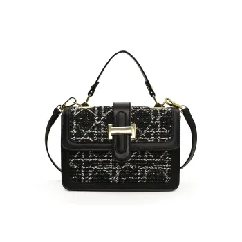 Yalu PU Shoulder Bags Handbags Regular Women's Black/White