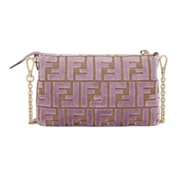 FENDI Velvet Clutch Women's Pink-3