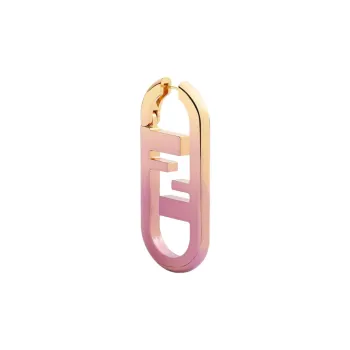 FENDI Aluminum Earrings Women's Pink/Gold