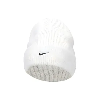 Nike Peak Tall Cuff Swoosh Beanie White