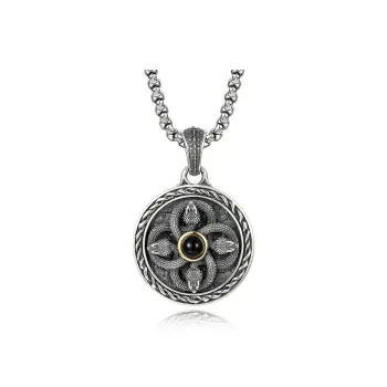 IDEAGEMER S925 Silver Necklaces Men's