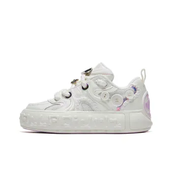 Palladium Button Shoes Wear Resistant Slip Resistant Low Top Skateboard Shoes Unisex Ecru