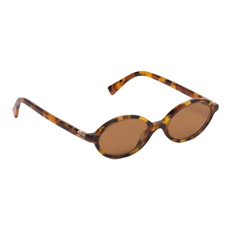 MIU MIU Tortoiseshell Oval frame Sunglasses-3