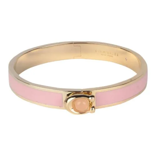COACH Brass, Semi Precious Stone, Epoxy Resin Bangles Women's Pink