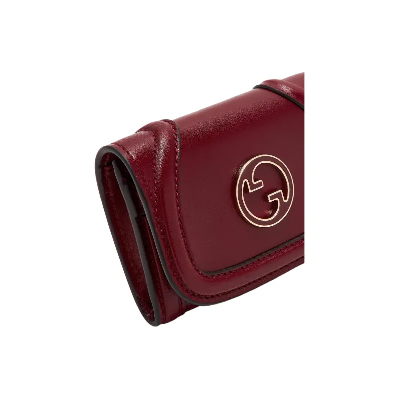 GUCCI Blondie Calfskin Card Holder Women's Red-3