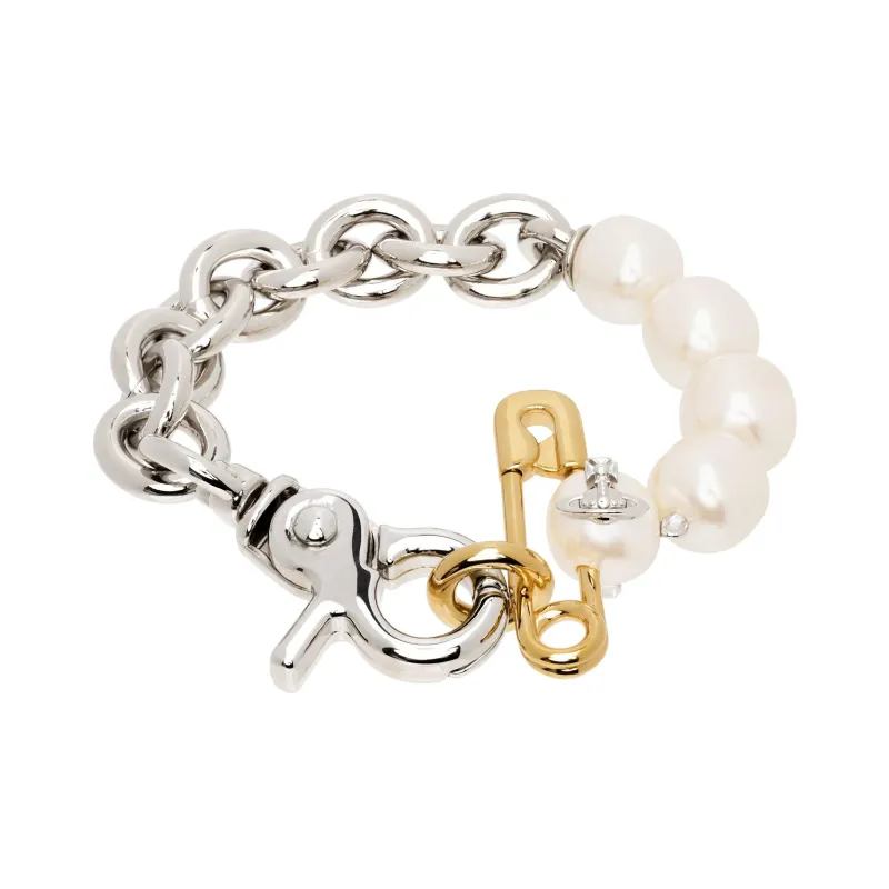 Vivienne Westwood Freshwater Pearl Brass Bracelets Women's Silver-0