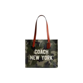 COACH Relay Leather Tote Bag, Shopping Bag, Handbag, Shoulder Bag Tubas Unisex Camouflage
