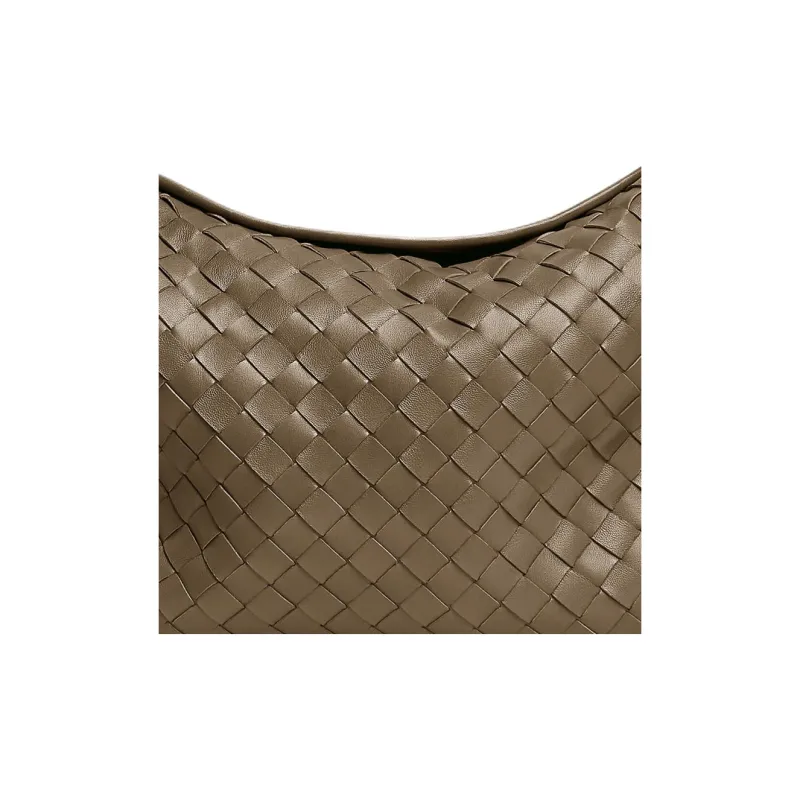 Bottega Veneta Cow Leather One Shoulder Handbags Women's Pinecone Brown-4