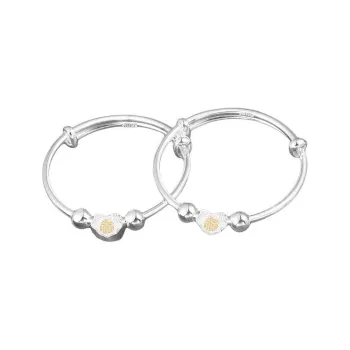 Stone Edge Poly 999 Fine Silver Sterling Silver Bracelets Kids' Gold