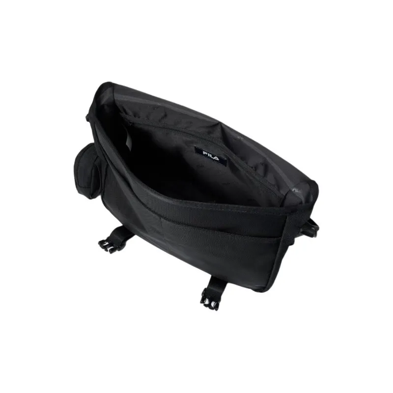 FILA Nylon Messenger Bag, Shoulder Bag, Crossbody Bag, Handbag Trumpets Unisex Black-3