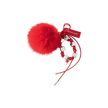 AMAZING SONG Fox Fur Bag Accessories Women's Garnet Red