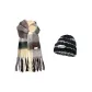 2 Pack (Striped Hat+Gray Coffee Scarf)